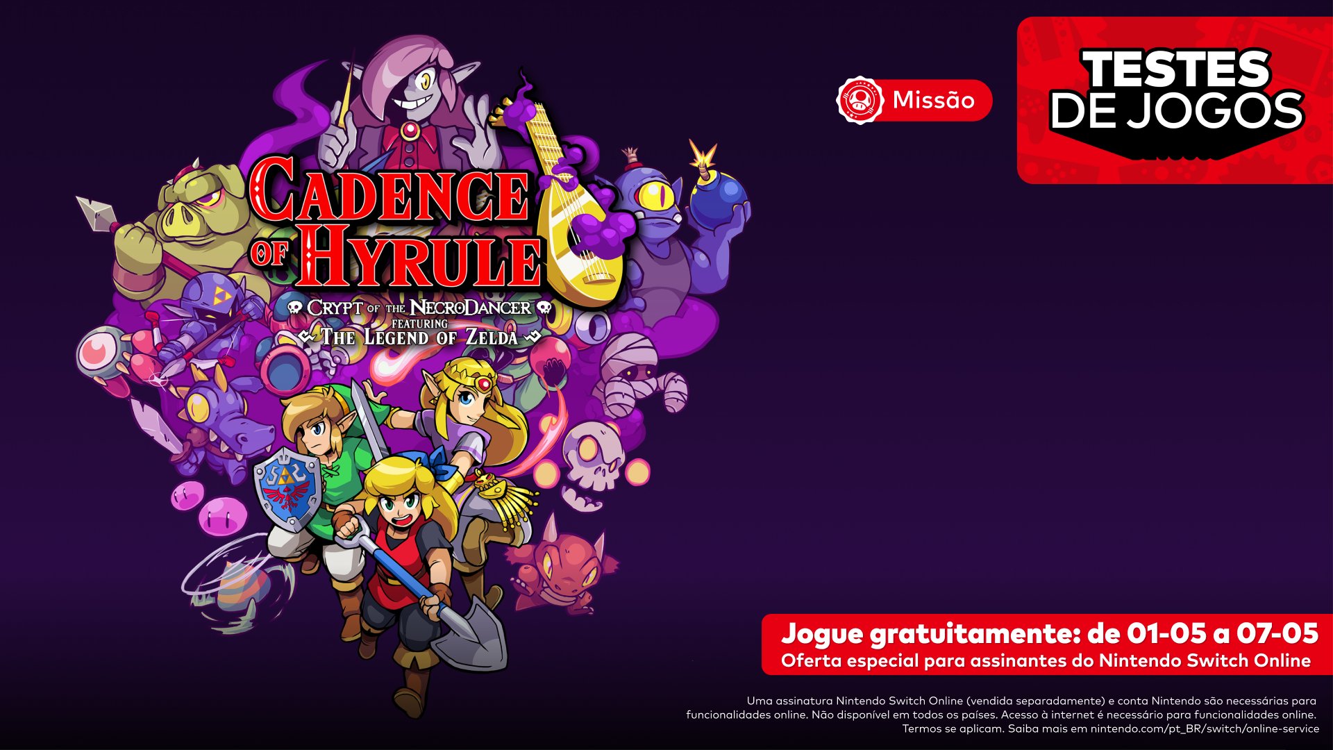 Cadence of Hyrule (Switch) poderá ser testado por assinantes do Switch  Online por tempo limitado - Nintendo Blast